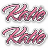 Katie faded pink Aufkleber Sticker Stickerset シール (正面)