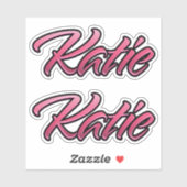 Katie faded pink Aufkleber Sticker Stickerset シール (シート)