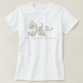 Katie girls name意味Kモノグラムハート Tシャツ