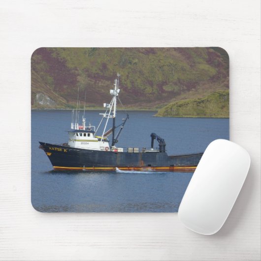 Katie Kのオランダ港、アラスカのカニのボート マウスパッド (マウス)