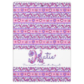 Katie name意味ハート文字Kクリップボード クリップボード (裏面)