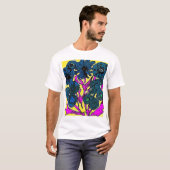 Katie Pfeiffer著モダンなポップアートの花 Tシャツ (正面フル)