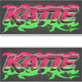 Katie Vorname Name Graffiti Aufkleber Sticker シール (正面)