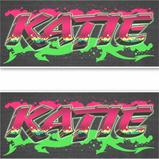 Katie Vorname Name Graffiti Aufkleber Sticker シール (正面)
