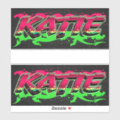 Katie Vorname Name Graffiti Aufkleber Sticker シール (シート)
