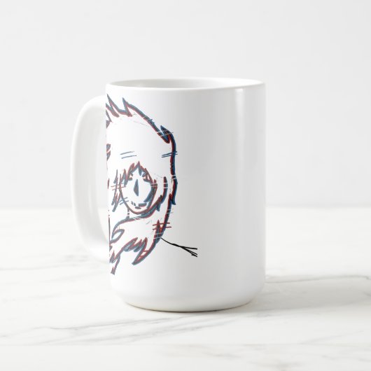 Katie's Artwork #5 – ホワイトマグカップ コーヒーマグカップ (正面左)