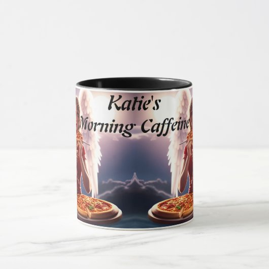 Katie's Morning Caffeineカスタマイズ可パーソナライズされた能 マグカップ (中央)