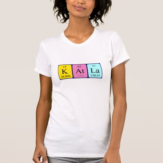 Katla periodic表名のシャツ tシャツ (正面)