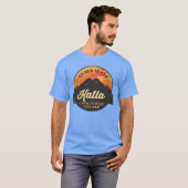 Katla Volcano Iceland Retro Sunset Hiking Camping  Tシャツ (正面フル)