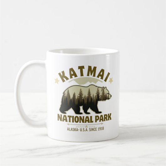 Katmai, Alaska: Nature’s Sanctuary Since 1918 コーヒーマグカップ (左)