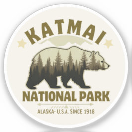 Katmai National Park Alaska Since 1918 シール