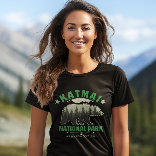 Katmai National Park Alaska Since 1918 トライブレンドＴシャツ