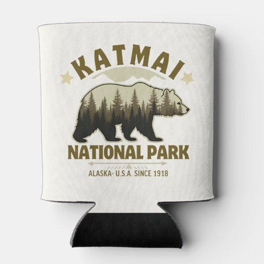 Katmai National Park, Established 1918, Alaska 缶クーラー (裏面)