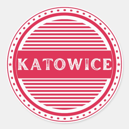 Katowice City Pride Emblem – Polish Identity ラウンドシール (正面)