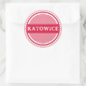 Katowice City Pride Emblem – Polish Identity ラウンドシール (バッグ)