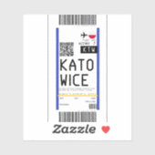 Katowice (KTW)への搭乗券 シール (シート)