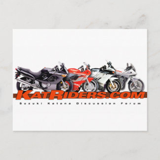 Katriders.com赤いロゴシャツ ポストカード