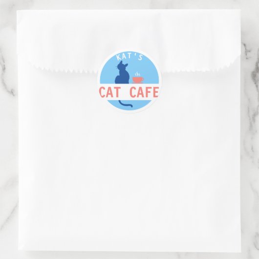 Kat's Catカフェシール ラウンドシール (バッグ)