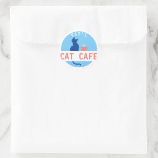 Kat's Catカフェシール ラウンドシール