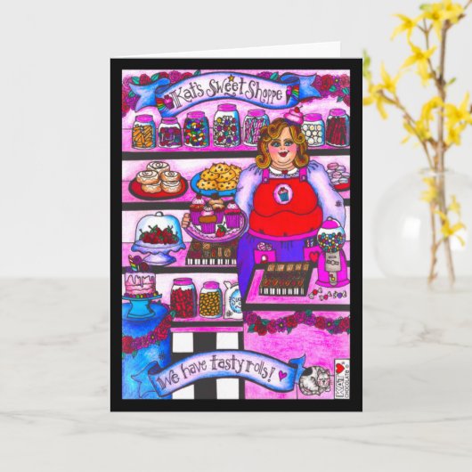 Kat's Sweet Shoppe Card カード (黄色い花)