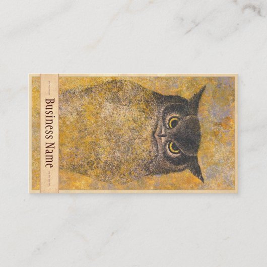 Katsuda Yukio Owl日本の東洋のクラスのヴィンテージ 名刺 (裏面)