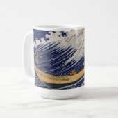 Katsushika Hokusai著海洋波 コーヒーマグカップ (正面左)