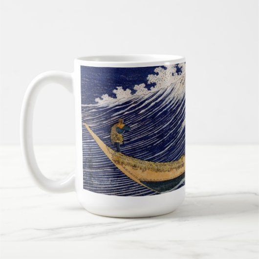 Katsushika Hokusai著海洋波 コーヒーマグカップ (左)
