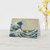 Katsushika Hokusai著神奈川の波 カード (黄色い花)