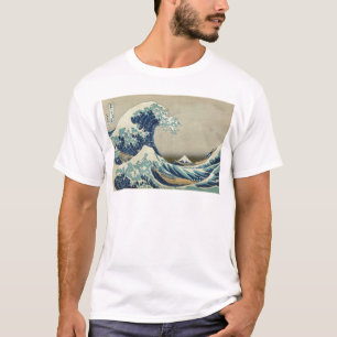 Katsushika Hokusai著神奈川の波 Tシャツ