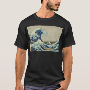 Katsushika Hokusai著神奈川の波 Tシャツ