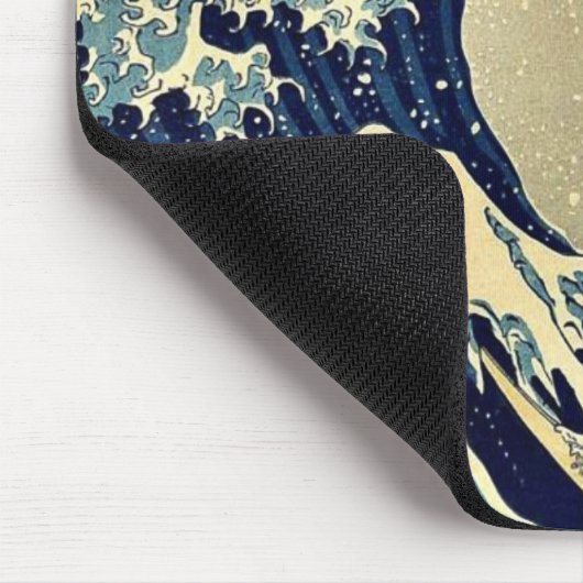 Katsushika、Hokusai著神奈川の素晴らしい波 マウスパッド (コーナー)