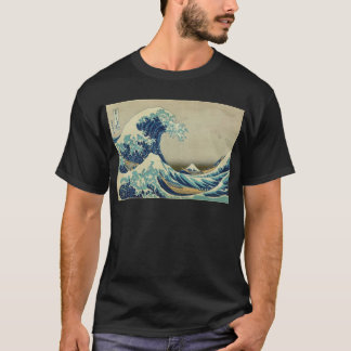 Katsushika Hokusai著神奈川を離れた素晴らしい波 Tシャツ