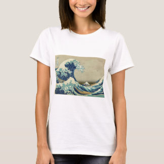 Katsushika Hokusai著神奈川を離れた素晴らしい波 Tシャツ