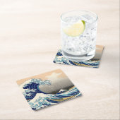 KATSUSHIKA HOKUSAI -神奈川を離れた素晴らしい波 スクエアペーパーコースター (インサイチュ)