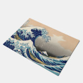 KATSUSHIKA HOKUSAI -神奈川を離れた素晴らしい波 ドアマット (アングル)