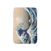 KATSUSHIKA HOKUSAI -神奈川を離れた素晴らしい波 バスマット (正面縦)