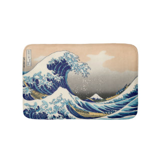 KATSUSHIKA HOKUSAI -神奈川を離れた素晴らしい波 バスマット