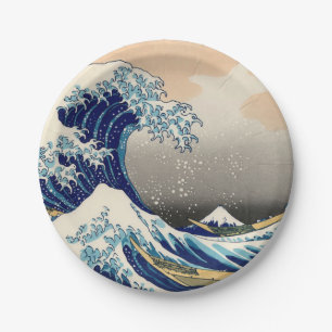 KATSUSHIKA HOKUSAI -神奈川を離れた素晴らしい波 ペーパープレート