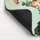 Katsushika Hokusai (葛飾北斎) -ハイビスカスおよびすずめ マウスパッド (コーナー)