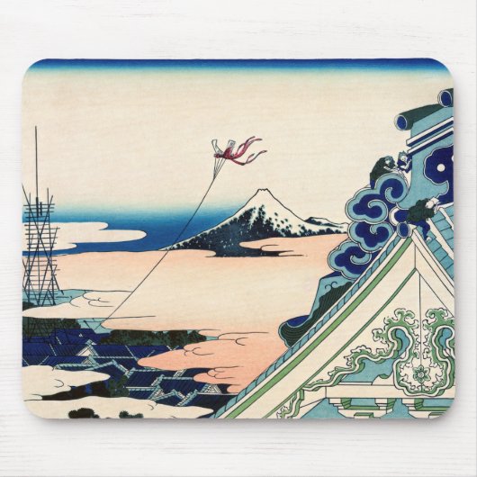 Katsushika Hokusai - Asakusa Honganji temple, Edo マウスパッド (正面)