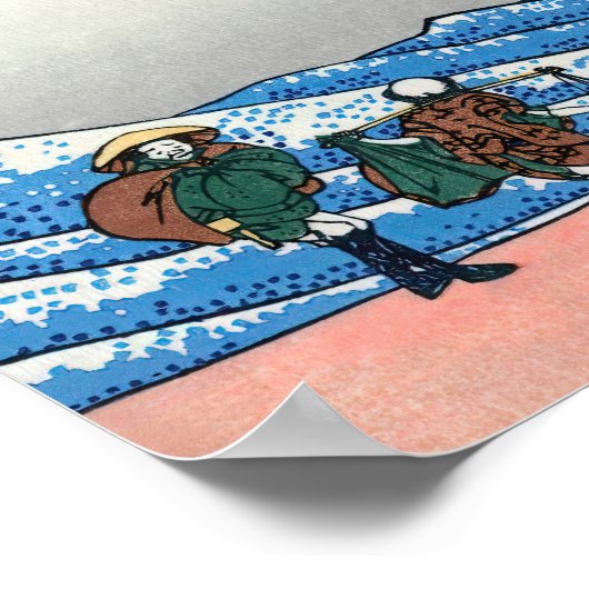 Katsushika Hokusai - Back of Fuji, Minobu river ポスター (角)