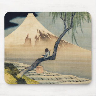 Katsushika Hokusai - Boy Viewing Mount Fuji マウスパッド