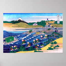 Katsushika Hokusai - Fuji from Kanaya on Tokaido ポスター