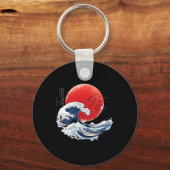 Katsushika Hokusai Japanese Great Wave Men Women K キーホルダー (正面)