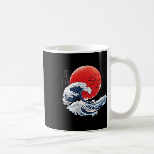 Katsushika Hokusai Japanese Great Wave Men Women K コーヒーマグカップ (右)