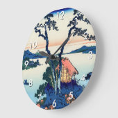 Katsushika Hokusai - Lake Suwa in Shinano province ラージ壁時計 (傾斜)