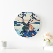 Katsushika Hokusai - Lake Suwa in Shinano province ラージ壁時計 (ホーム)