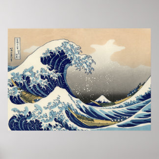 Katsushika Hokusai The Great Wave at Kanagawa ポスター