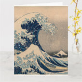 Katsushika Hokusai. The Great Wave off Kanagawa   カード (黄色い花)