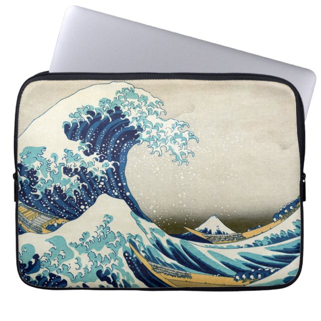 Katsushika Hokusai - The Great Wave off Kanagawa ラップトップスリーブ (正面)
